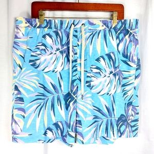 Sonoma Swim Trunks Palm Leaves Print Hawaiian Pocket Mesh Lined Mens Size L‎ NWT